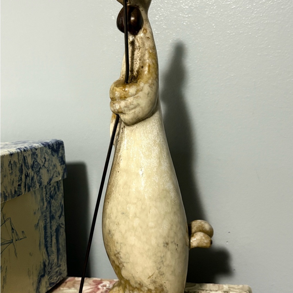 Ceramic rooster with rake - Picture 2 of 7
